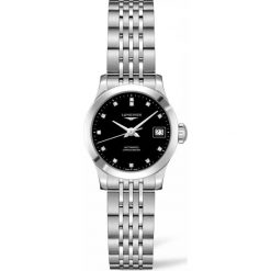 LONGINES Record L2.320.4.57.6. Szare zegarki damskie LONGINES, złote. Za 8970,00 zł.