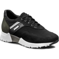 Sneakersy SIMEN - 8698 Gad Cz./Gag Ol/K./SR. Czarne półbuty damskie marki Simen, bez wzorów, ze skóry, na wysokim obcasie, na płaskiej podeszwie, bez zapięcia. W wyprzedaży za 229,00 zł.