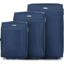 Zestaw walizek V25-3S-27S-90. Niebieskie walizki marki Wittchen. Za 434,31 zł.