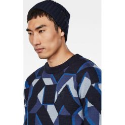 G-Star Raw - Czapka. Niebieskie czapki męskie G-Star RAW, na zimę, bez wzorów, z bawełny, retro. Za 149,90 zł.