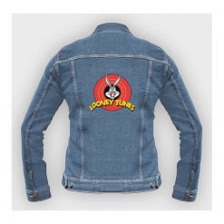 Kurtka jeansowa męska Królik. Kurtki męskie MegaKoszulki, na wiosnę, m, z nadrukiem, z jeansu, eleganckie, długie, bez kaptura. Za 139,90 zł.