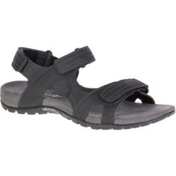 Merrell Sandały Męskie Sandspur Rift Strap Black 13 (47). Czarne sandały męskie marki Merrell, bez zapięcia. W wyprzedaży za 235,00 zł.