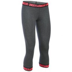 Under Armour Legginsy Favorite Capri Hem Carbon Heather Black Brilliance L. Brązowe legginsy damskie do biegania marki Under Armour, l, z bawełny. W wyprzedaży za 119,00 zł.