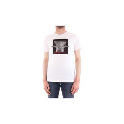 T-shirty z krótkim rękawem Versace Jeans B3GTB71C30134. Białe t-shirty męskie Versace Jeans, s, bez wzorów, z jeansu, bez kołnierzyka, krótkie. Za 455,28 zł.