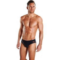 Kąpielówki męskie: Speedo Kąpielówki męskie Placement 7cm Brief Czarne r. L (809739B738)