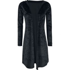 Kardigany damskie: Fashion Victim Samt Cardigan Kardigan damski czarny