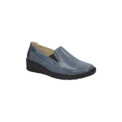 Półbuty Helios Granatowe półbuty slip on skórzane na koturnie 350. Szare czółenka damskie marki Helios, na koturnie. Za 188,99 zł.
