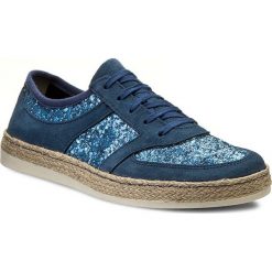 Espadryle TAMARIS - 1-23670-36 Royal Gl. Comb 885. Niebieskie espadryle damskie Tamaris, bez wzorów, z zamszu, bez obcasa, na płaskiej podeszwie, bez zapięcia. W wyprzedaży za 199,00 zł.