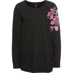 Bluzy damskie: Bluza w kwiaty bonprix czarny w kwiaty