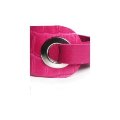 Bransoleta skórzana fuksja EYElet. Różowe bransoletki damskie Mikashka, ze skóry, metalowe. Za 47,00 zł.