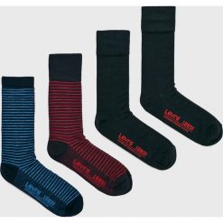 Levi's - Skarpety (4-pack). Niebieskie skarpetki męskie Levi's®, bez wzorów, z elastanu. Za 99,90 zł.