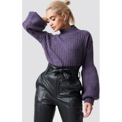 Swetry klasyczne damskie: Trendyol Sweter z bufiastym rękawem - Purple
