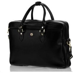 Damska skórzana torba na laptopa Marina czarna. Czarne torebki worki damskie Tagless, w paski, ze skóry, eleganckie. Za 418,95 zł.