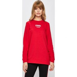 Tommy Hilfiger - Bluza. Czerwone bluzy damskie TOMMY HILFIGER, s, z nadrukiem, z bawełny, bez rękawów, bez kaptura. W wyprzedaży za 269,90 zł.