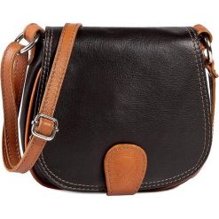 Torebka CREOLE - RBI046 Czarny/Koniak. Czarne listonoszki damskie marki Creole, ze skóry. Za 149,00 zł.