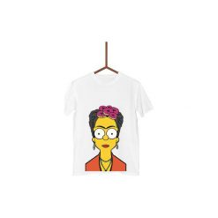 Koszulka Frida Simpsons Męska. Białe koszulki męskie marki Failfake, s, bez wzorów, bez kołnierzyka. Za 130,00 zł.