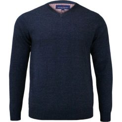 Męski Sweter Bawełniany (V-neck) - Adriano Guinari - melanżowy granat SWADGAW17granatmelanzV. Niebieskie swetry męskie Adriano Guinari, m, bez wzorów, z bawełny, klasyczne, z klasycznym kołnierzykiem, bez kaptura. Za 99,00 zł.