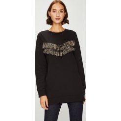 Answear - Bluza. Czarne bluzy damskie ANSWEAR, s, z nadrukiem, z bawełny, bez rękawów, bez kaptura. W wyprzedaży za 89,90 zł.