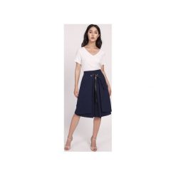 Elegancka spódnica z efektownym wiązaniem, SP123. Brązowe spódniczki damskie Lanti, bez wzorów, eleganckie. Za 139,00 zł.