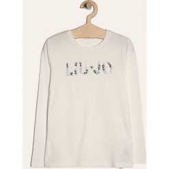 Liu Jo - Longsleeve dziecięcy 128-170 cm. Czarne bluzki dziewczęce Liu Jo, z aplikacjami, z elastanu, z okrągłym kołnierzem, z długim rękawem, długie, bez kaptura. W wyprzedaży za 139,90 zł.