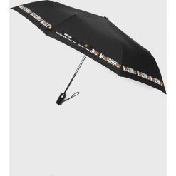 Moschino - Parasol. Czarne parasole MOSCHINO, bez wzorów. Za 379,90 zł.
