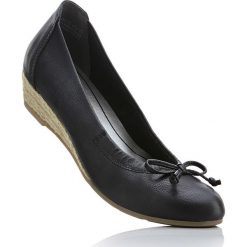 Espadryle na koturnie Marco Tozzi bonprix czarny. Czarne buty ślubne damskie bonprix, na koturnie. Za 79,99 zł.