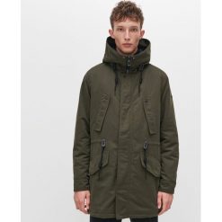 Ocieplana parka - Khaki. Brązowe parki męskie Reserved, s, bez wzorów, bez kaptura. Za 279,99 zł.