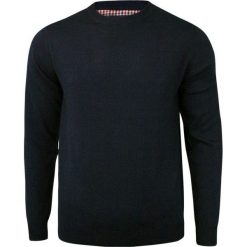 Granatowy Elegancki Sweter Bawełniany (U-neck) - Klasyczny, Męski SWADGAW18navyblazerU. Niebieskie swetry męskie Adriano Guinari, m, bez wzorów, z bawełny, eleganckie, z klasycznym kołnierzykiem, bez kaptura. Za 99,00 zł.
