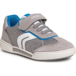 Sneakersy GEOX - J Poseido B. D J02BCD 01422 C1295 S Grey/Sky. Szare trampki chłopięce Geox, bez wzorów, ze skóry, na rzepy. W wyprzedaży za 219,00 zł.