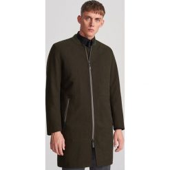 Płaszcz z domieszką wełny - Khaki. Brązowe płaszcze męskie Reserved, s, bez wzorów, z wełny, bez kaptura. Za 399,99 zł.