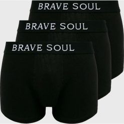 Brave Soul - Bokserki (3 pack). Czarne bokserki męskie Brave Soul, bez wzorów, z elastanu. Za 59,90 zł.