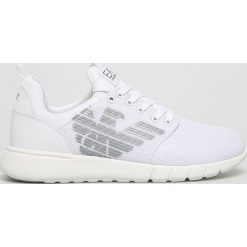 EA7 Emporio Armani - Buty. Białe buty sportowe damskie EA7 Emporio Armani, bez wzorów, z materiału, sportowe. Za 639,90 zł.