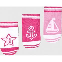 Tommy Hilfiger - Skarpetki dziecięce (3-pack). Różowe skarpetki chłopięce TOMMY HILFIGER, bez wzorów, z elastanu. Za 59,90 zł.