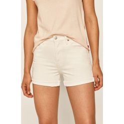 Levi's - Szorty jeansowe. Białe szorty damskie Levi's®, s, bez wzorów, z bawełny, casualowe, z podwyższonym stanem. Za 239,90 zł.
