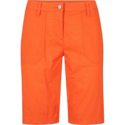 Bermudy ze stretchem bonprix ciemnopomarańczowy. Pomarańczowe spodnie damskie bonprix. Za 74,99 zł.