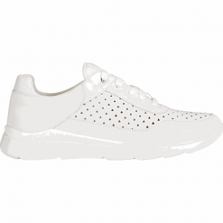 Geox Damskie tenisówki D Hiver White D02FHB-08554-C1000 (rozmiar 38). Białe trampki i tenisówki damskie Geox, bez wzorów, bez zapięcia. W wyprzedaży za 321,00 zł.