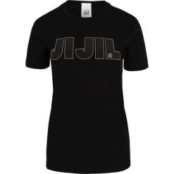 T-shirt Jijil. Czarne bluzki sportowe damskie s, bez wzorów, z włoskim kołnierzykiem, bez rękawów, bez kaptura. Za 229,00 zł.