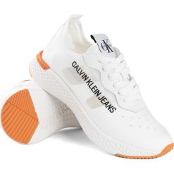 Sneakersy Calvin Klein Jeans. Białe sneakersy damskie z jeansu. Za 329,00 zł.