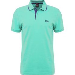 BOSS ATHLEISURE PEOS Koszulka polo green. Zielone koszulki męskie marki BOSS Athleisure, s, bez wzorów, z bawełny, polo, bez rękawów. Za 379,00 zł.