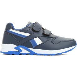 Granatowe Buty Sportowe Team Leader. Białe buty chłopięce sportowe marki Born2be, z okrągłym noskiem, na płaskiej podeszwie, na rzepy. Za 59,99 zł.
