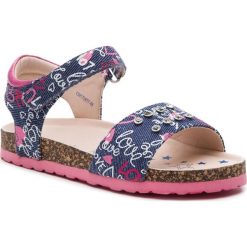 Sandały NELLI BLU CM170817-48. Niebieskie sandały dziewczęce Nelli Blu, ze skóry ekologicznej, bez zapięcia. Za 59,99 zł.