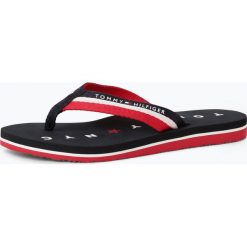 Tommy Hilfiger - Damskie japonki, niebieski. Niebieskie klapki damskie TOMMY HILFIGER, w paski, bez obcasa. Za 139,95 zł.