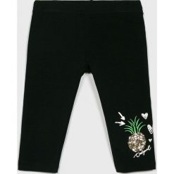 Desigual - Legginsy dziecięce 104-140 cm. Czarne spodnie dziewczęce Desigual, z haftami, z elastanu. W wyprzedaży za 69,90 zł.
