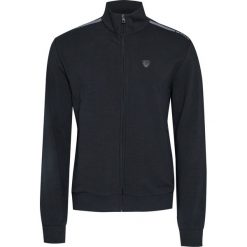 Bluza EA7 EMPORIO ARMANI. Czarne bluzy męskie EA7 Emporio Armani, z aplikacjami, z dzianiny, bez kołnierzyka, bez rękawów, bez kaptura. W wyprzedaży za 675,00 zł.