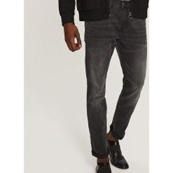 Spodnie męskie: Jeansowe spodnie slim fit – Czarny