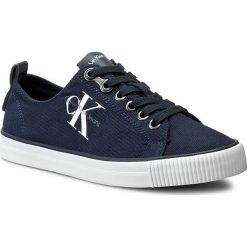 Tenisówki CALVIN KLEIN JEANS - Dora R3556 Navy. Niebieskie półbuty damskie Calvin Klein Jeans, bez wzorów, z jeansu, bez zapięcia. W wyprzedaży za 239,00 zł.