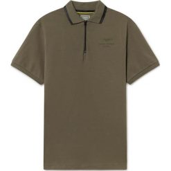 Koszulka polo w kolorze khaki. Brązowe koszulki męskie Hackett London, xl, bez wzorów, polo, bez rękawów. W wyprzedaży za 249,95 zł.