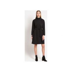 Sukienka PRETTY BLACK. Czarne długie sukienki marki TRUE COLOR by Ann, na imprezę, m, w paski, z tkaniny, eleganckie, z klasycznym kołnierzykiem, z długim rękawem, dopasowane. Za 490,00 zł.