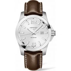 LONGINES CONQUEST L3.760.4.76.5. Szare zegarki męskie marki LONGINES, ze stali. Za 2910,00 zł.