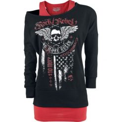 Bluzy rozpinane damskie: Rock Rebel by EMP My Extraordinary Mind Bluza damska bordowy/czarny
